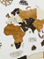 Imagen de Wooden Travel Map World Style - Tricolor Old West