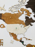 Wooden Travel Map World Style - Tricolor Old West - comprar en línea