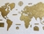 Wooden Travel Map World - Gold en internet