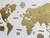 Imagen de Wooden Travel Map World - Gold