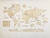 Wooden Travel Map World Superstar - Natural y a Color