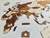 Imagen de Wooden Travel Map World Puzzle - Tricolor Vintage