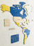 Wooden Travel Map World Puzzle - Tricolor Energy