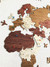 3D Wooden Travel Map World Puzzle - Tricolor Vintage