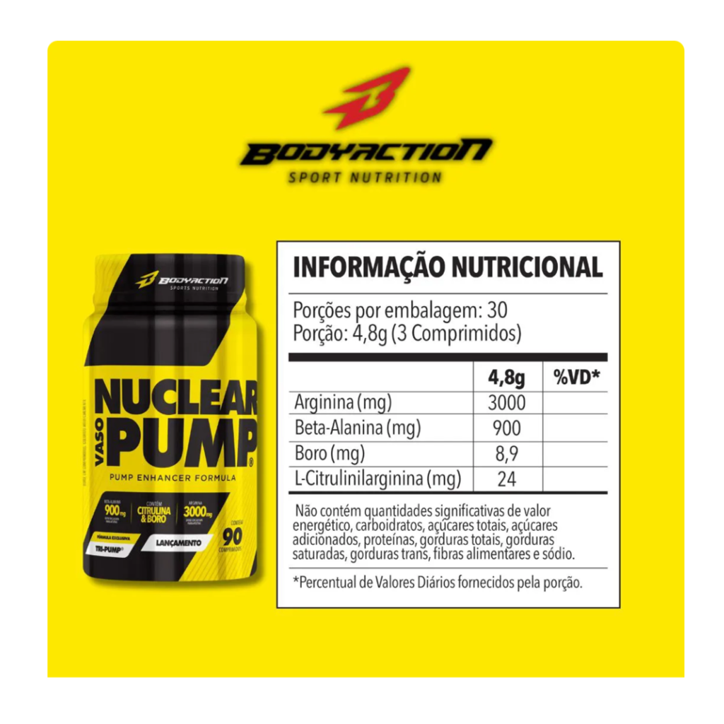 Nuclear Vaso Pump Bodyaction | Armazém do Mercado