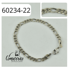 60234-22, Pulseira Alpaca com Acabamento em Prata