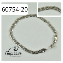 60754-20, Pulseira Alpaca com Acabamento em Prata