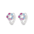 Aros de plata huggies Malena - comprar online