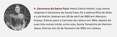 Banner da categoria Ir. Genoveva da Santa Face