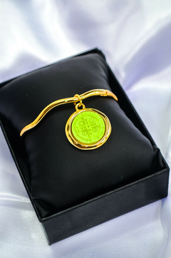 Bracelete São Bento Dourado e Verde