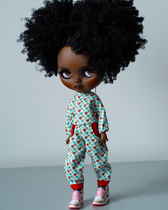 Calça Jogger Larga Corações - Dulce Tyler Dolls & Studio