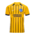 Camisa de futebol amarela do Brighton 2, temporada 2024/25, da Nike, com listras verticais e logo da American Express.