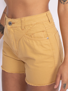 SHORT HOT PANT CAMELO COM PESPONTO CONTRASTANTE ON STAGE SH11470 - comprar online