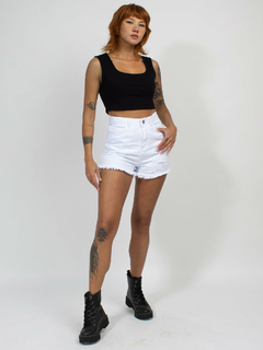 SHORT HOT MÉDIO BRANCO SH99012 - Lady Rock | Stay Rockin' 