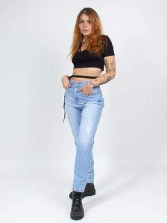 CALÇA MOM LAVAGEM MÉDIA CLARA CL14072 - Lady Rock | Stay Rockin' 