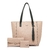 Bolsa Ombro Feminina 3 Peças +Carteira +Porta Cartão - Nude