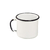 Caneca Esmaltada Luxo Grande Xícara Café 370ml Branco Ágata