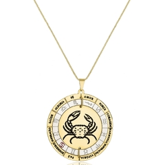 COLAR HOROSCOPO - CL 660 BANHADO OURO 18K - CONNECTION JEWELRY