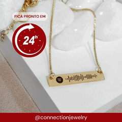 COLAR PLACA SPOTIFY - BANHADO OURO 18K EX 0022 - comprar online