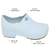 Sapato Profissional Antiderrapante Para Trabalhar em Cozinha, Limpeza, Enfermagem Monseg Babuche EPI Branco - loja online