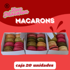 caja de 20 Macarons Grande 5 cm 4 sabores y colores