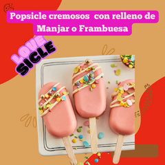 Caja de 16 Popsicles Rellenos, Manjar