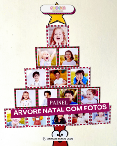 Mural de Fotos em Formato de Árvore de Natal: Memórias que Decoram