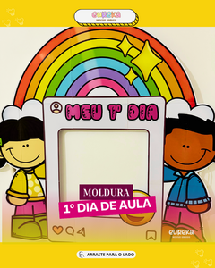 Decoração para bambolê com o tema “Meu 1º Dia”