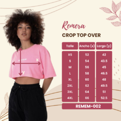 Molde Remera Crop Top Over- REMEM-002