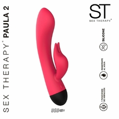 ST VIBRADOR RECARGABLE DOBLE PAULA 2 (18,6 cm x 4 cm) - 19042-2