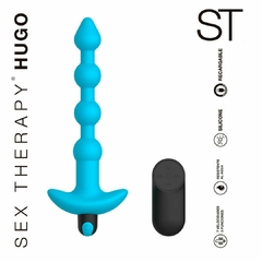 ST VIBRADOR ANAL INHALAMBRICO RECARGABLE HUGO (20,1 cm x 3,6 cm) - 20015 - tienda online