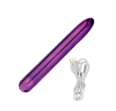 ST VIBRADOR RECARGABLE BULLET 2 PURPLE (18,3 cm x 2,5 cm) - VV016C - comprar online