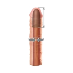 PIPEDREAM FANTASY X-TENSIONS MEGA - 3" FLESH EXTENSIÓN (22,8 cm x 5 cm) - PD4115-21 - Orgasmo Online