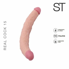 ST DILDO DOBLE REAL COCK 15 - QY-DH004 (35,5 cm x 3 cm / 4 cm) - comprar online