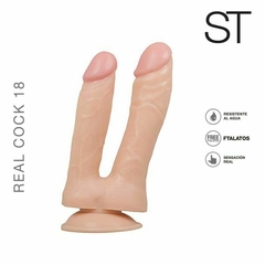 ST DILDO DOBLE REAL COCK 18 (19 cm x 3,5 cm / 19 cm x 3 cm) - QY-DH007 - comprar online