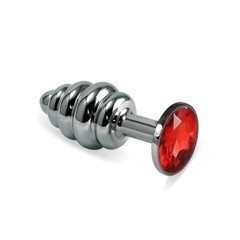 STEEL WAVES STRASS ANAL PLUG MEDIUM (8,3 cm x 3,4 cm) - 1956-54