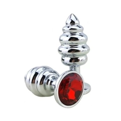 STEEL WAVES STRASS ANAL PLUG LARGE (9,4 cm x 3,9 cm) - - tienda online