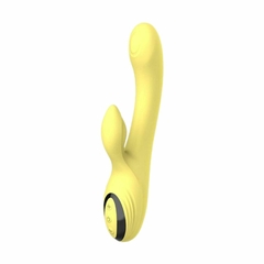 ST VIBRADOR DOBLE ESTIMULADOR LUXURY YELLOW (22,4 cm x 4,7 cm x 7 cm) - ST-VB-0428