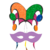Decoração Carnaval - Móbile com Máscara - IsoFestas