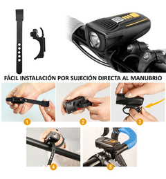 Luz Bicicleta Inteligente Bc23 Recargable + Soporte Casco - tienda online