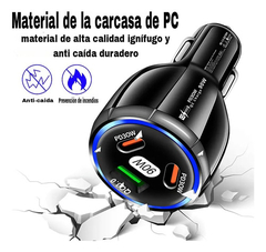 Cargador Celular Auto 3 En 1 Led Isanfit 90w - TecnojuegosBahia