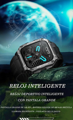 Reloj Smartwatch Nx6 Bluetooth, Brújula, Llamadas, Ip68 - comprar online