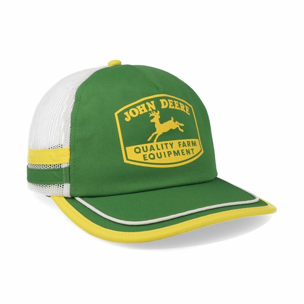 GORRA JOHN DEERE LOGO VERDE Y BLANCO MESH UNITALLA