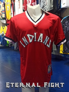 CAMISETA MLB CLEVELAND INDIANS ROJA N°28