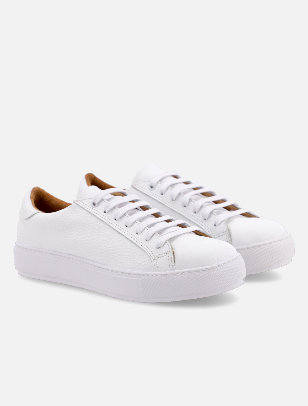 Zapatillas Aris Cuero Blanco 100 Vacuno Linea Urban Mujer