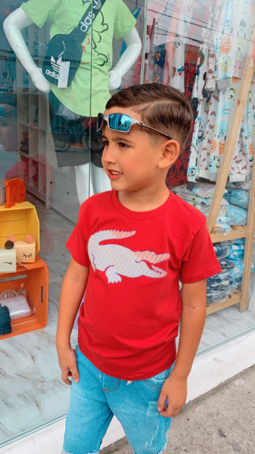 Camiseta Lacoste Estampada GH Kids Moda Infantil