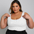 Blusa Regata Anne Com Aças Largas Canelada Plus Size - loja online