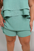 Conjunto Kiara Shorts Saia e Cropped Plus Size