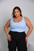 Blusa Regata Anne Com Aças Largas Canelada Plus Size - comprar online