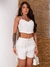 Conjunto de cropped e shorts com ilhós (9681a) - loja online